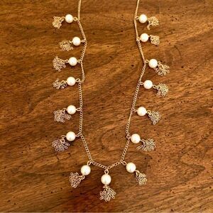 J.Crew | Faux Pearl Tassel Pendant Necklace | 28” Adjustable